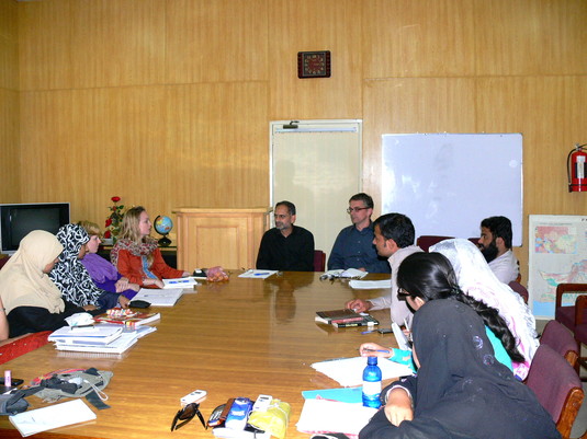 In the classroom of the National Institute of Pakistan Studies