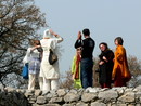 Discussing at an archaelogical site of Taxila